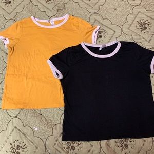 Black and Yellow crop top